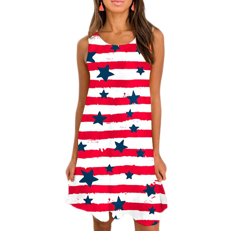 Femmes Robe A-ligne Patriotique Chic und Stil