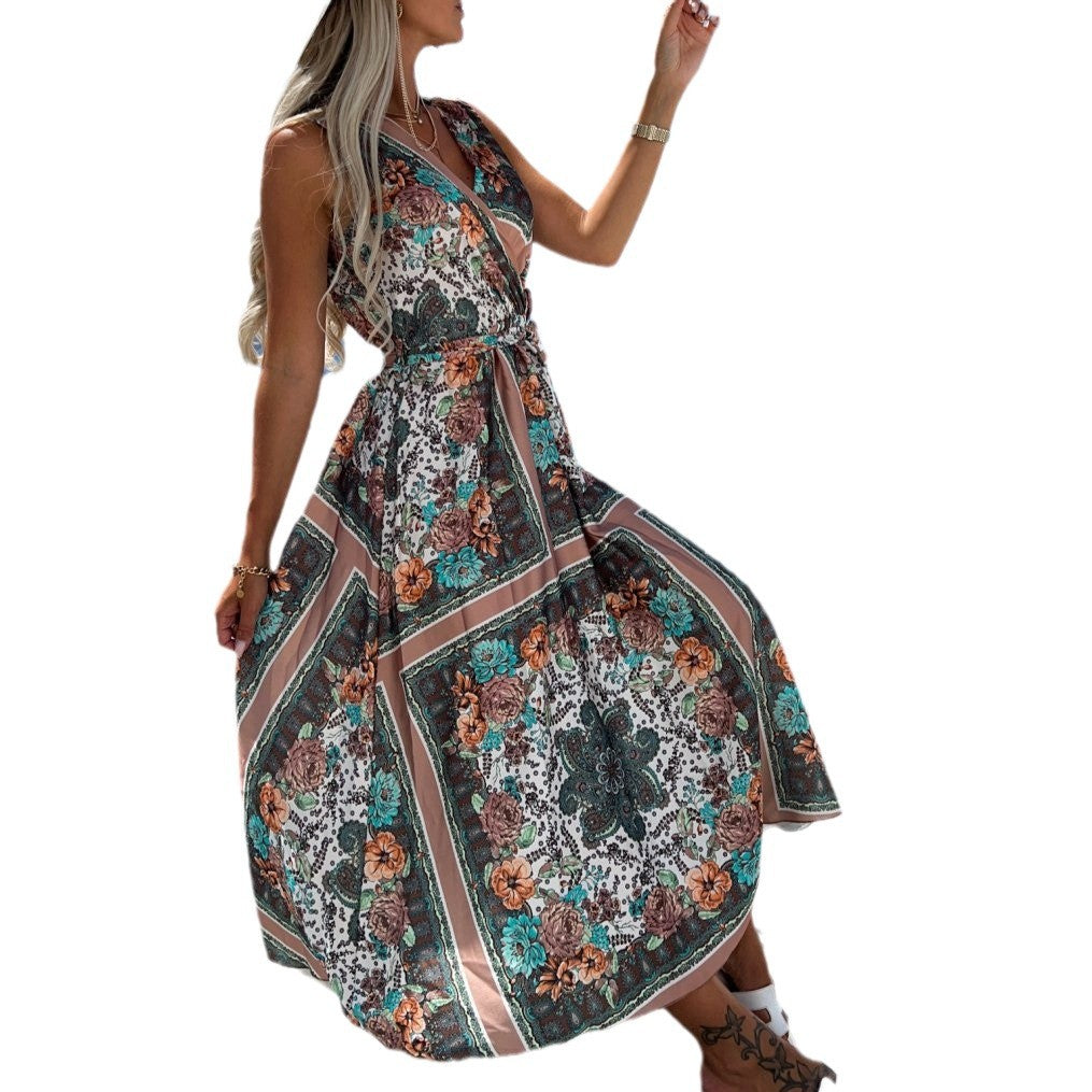 Robe maxi bohemian à fleurs Chic und Stil