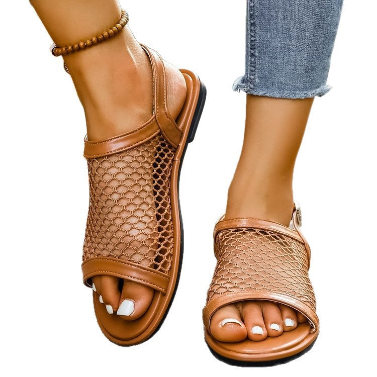 Sandales de plage pour femmes respirantes avec structure en mesh et semelle confortable Chic und Stil