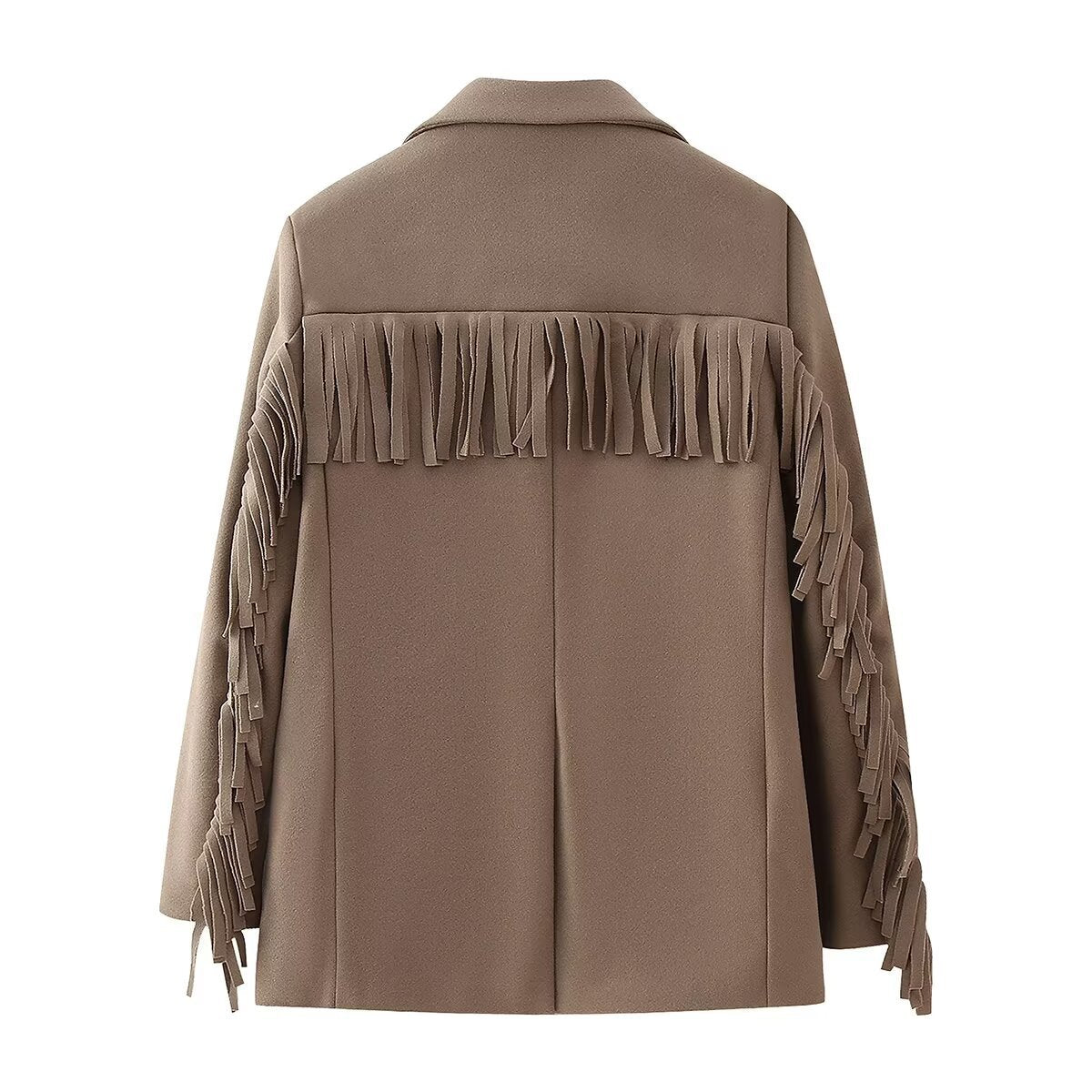 Blazer élégant pour femmes avec des détails frangés et deux poches pratiques Chic und Stil