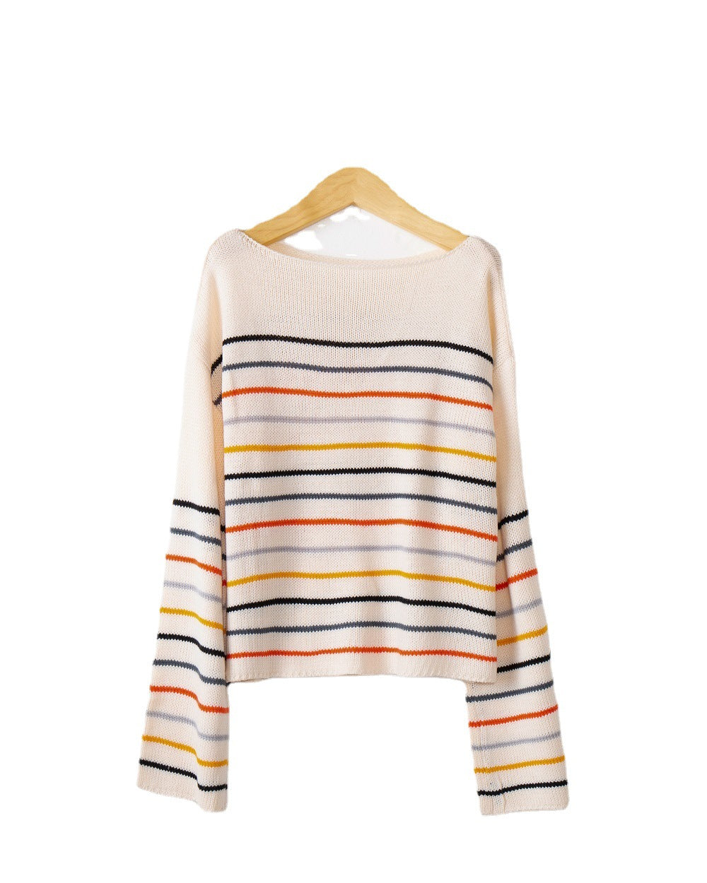 Femmes Pull rayé oversized en matériau doux avec coupe large Chic und Stil