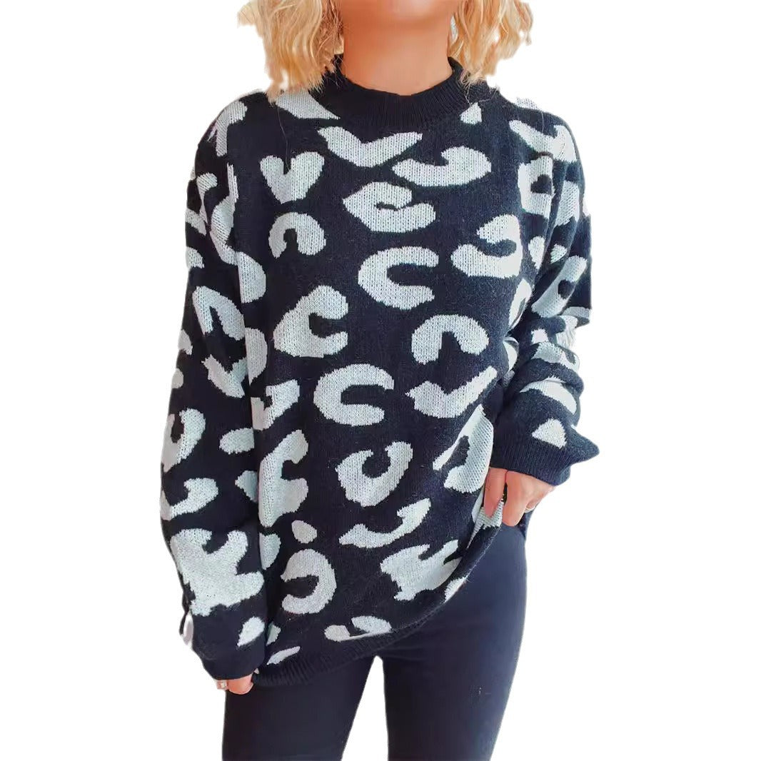 Pull femme confortable avec un motif léopard moderne Chic und Stil