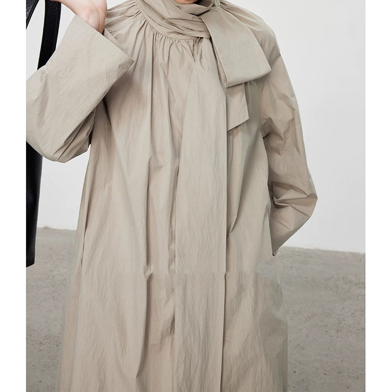 Manteau utilitaire long pour femmes avec nœud ajustable Chic und Stil