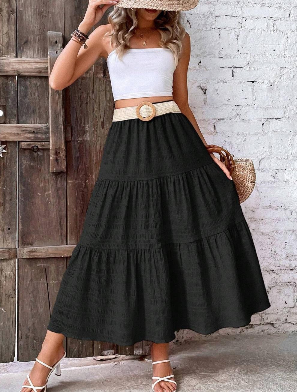 Robe maxi à volants Chic und Stil pour femmes