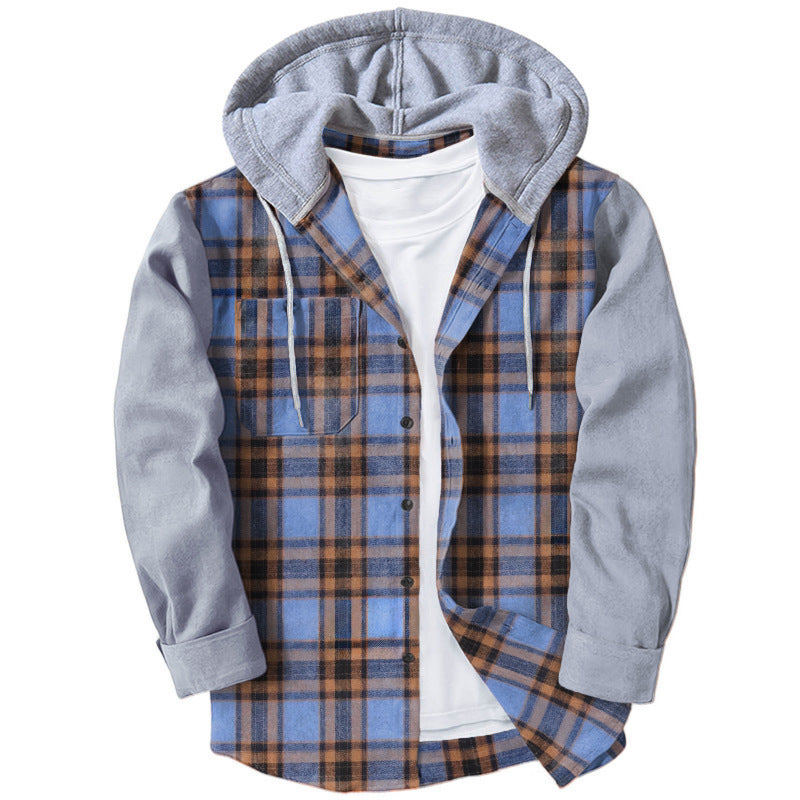 Chemises de bûcheron décontractées pour hommes avec capuche et deux poches plaquées Chic und Stil