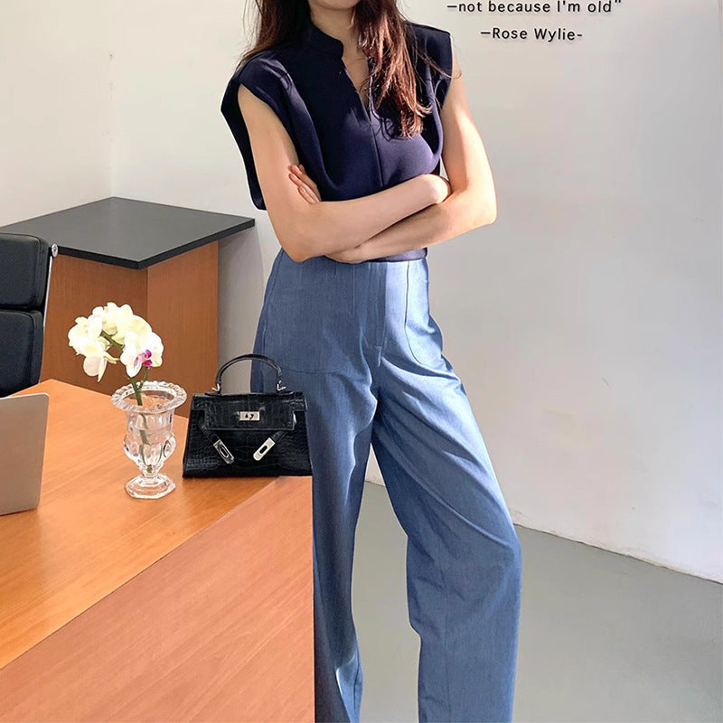 Blouse à manches courtes élégante pour femmes Chic und Stil