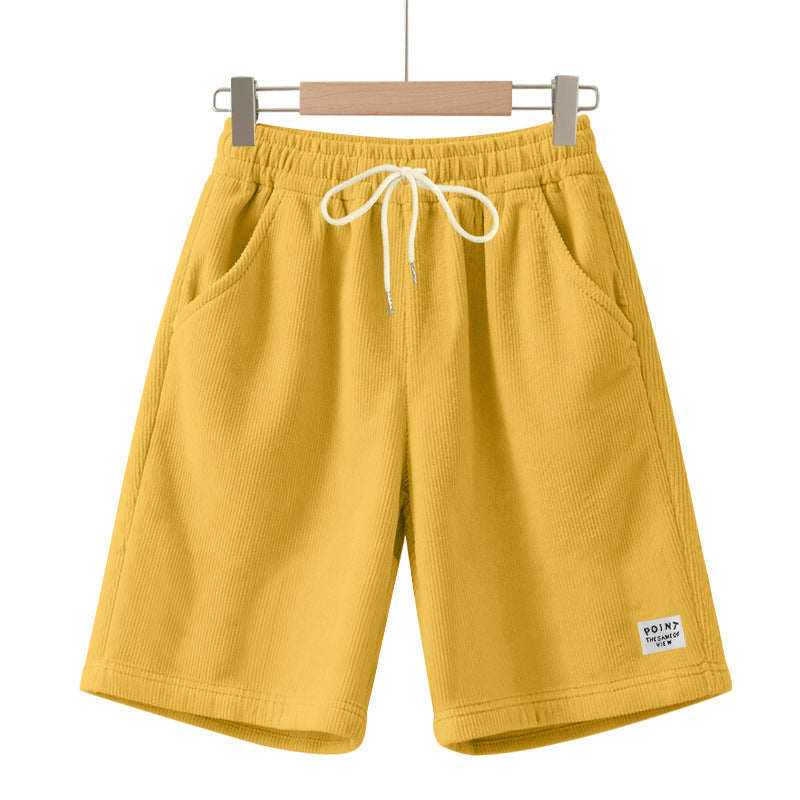 Shorts décontractés pour hommes en tissu côtelé léger avec taille ajustable Chic und Stil