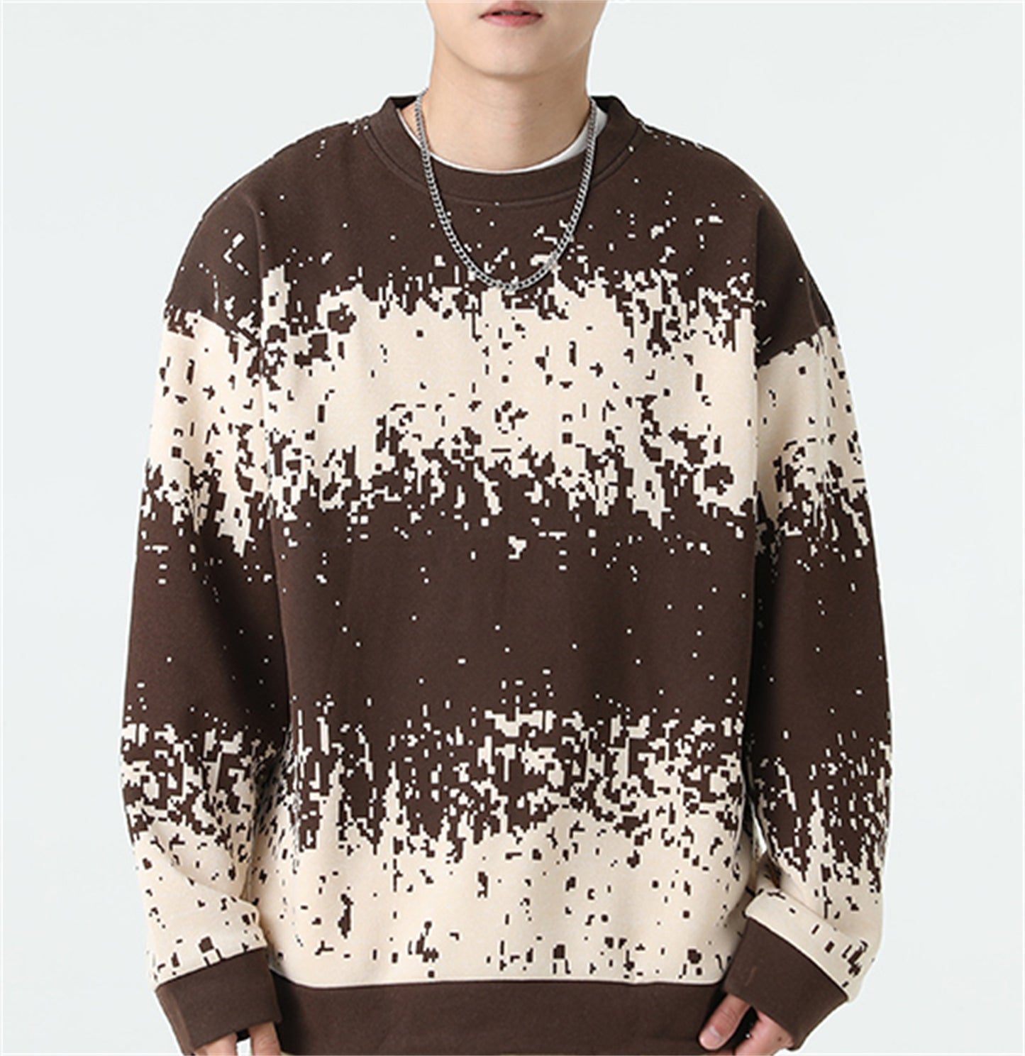 Sweat-shirt pour hommes avec impression numérique moderne Chic und Stil