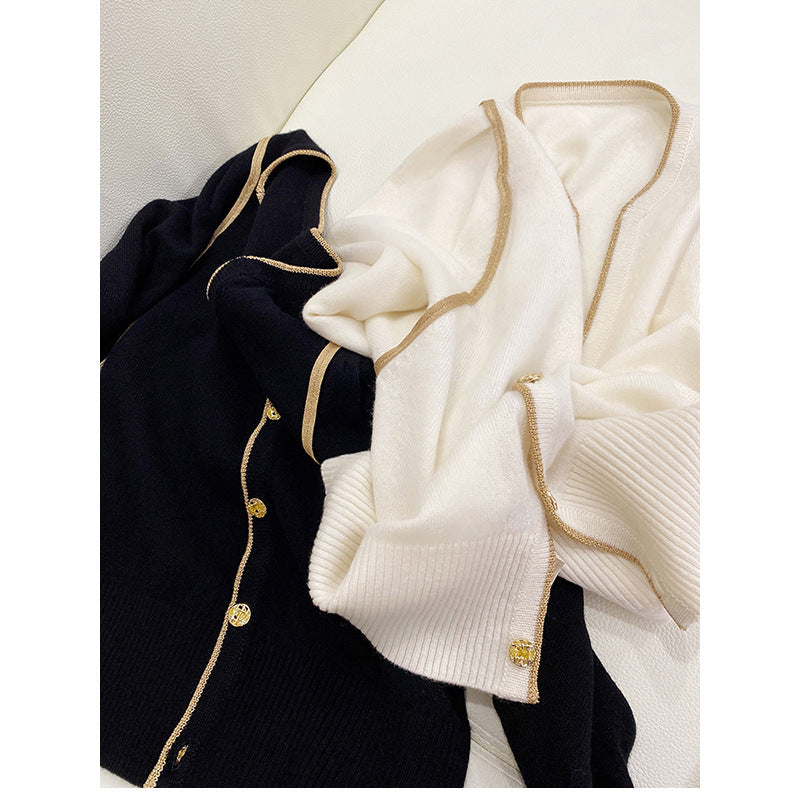 Cardigan en Tricot Élégant pour Femmes avec Boutons Décoratifs Chic und Stil