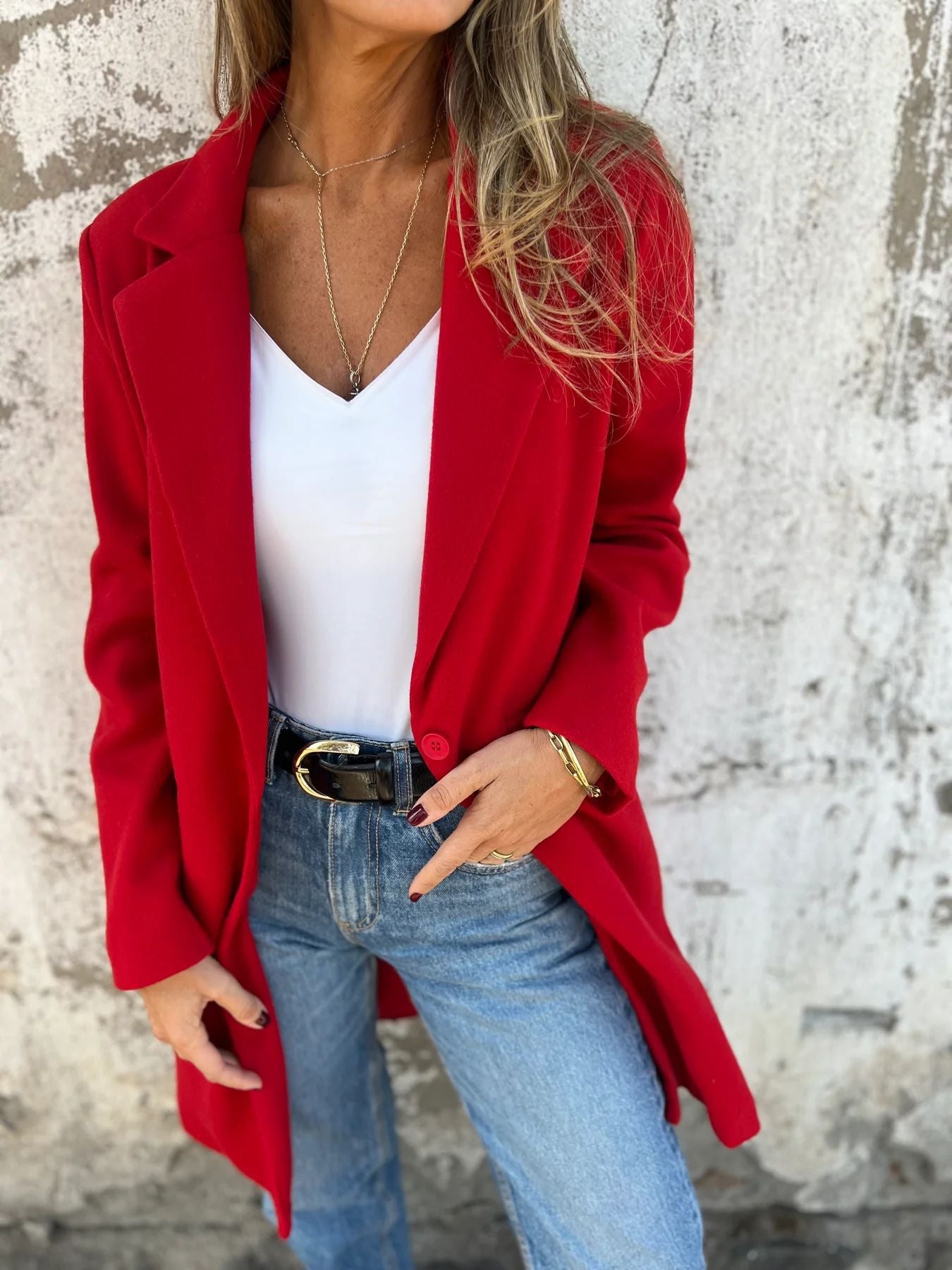 Dames Élégante et moderne Longue Veste Chic und Stil