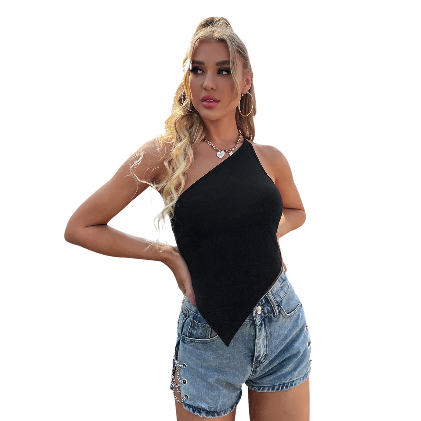 Body women asymétrique avec détail élégant Chic und Stil