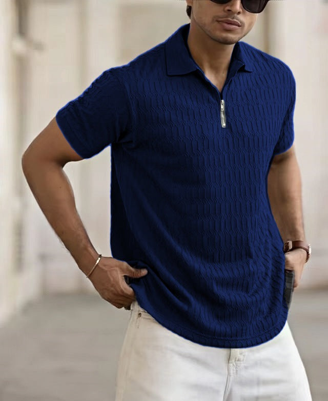Hommes Polo en Structure Chic und Stil