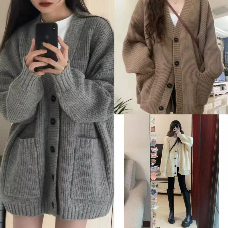 Cardigan en grosse maille pour femmes avec poches et coupe douce Chic und Stil