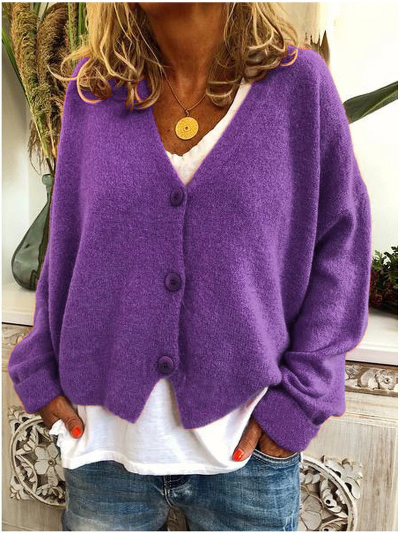 Cardigan en tricot décontracté pour femmes avec design ouvert et fermeture à bouton Chic und Stil