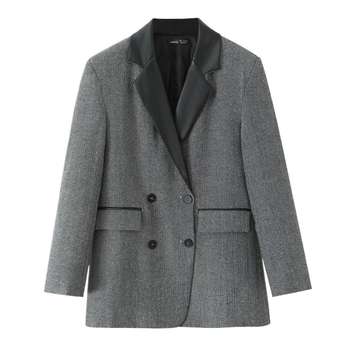 Blazer mode femme avec double rangée de boutons et élégant revers Chic und Stil