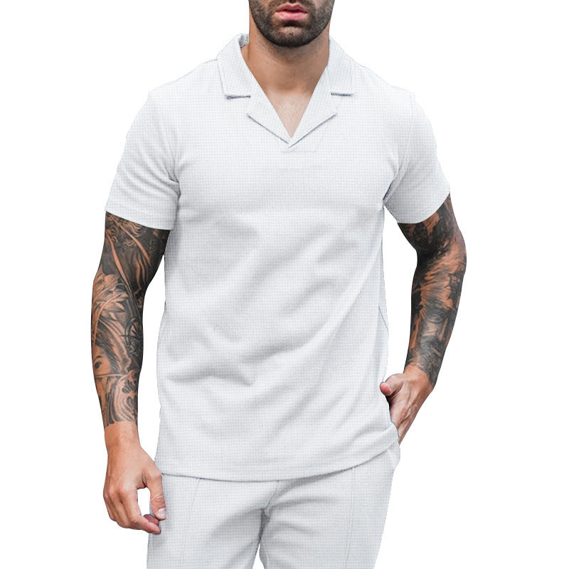 Hommes chemise élégante à manches courtes avec design texturé Chic und Stil