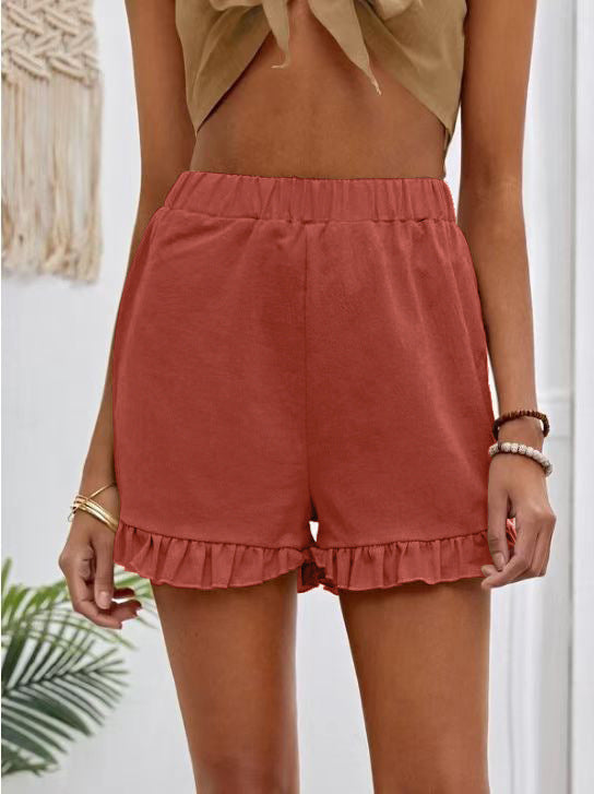 Shorts pour femmes avec ourlet froncé à enfiler Chic und Stil
