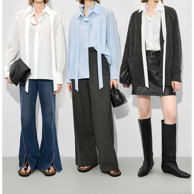 Chemise élégante à volants pour femmes Chic und Stil