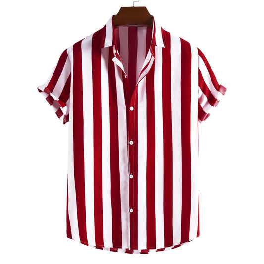 Chemise à manches courtes pour hommes avec un motif à rayures tendance et une coupe confortable Chic und Stil