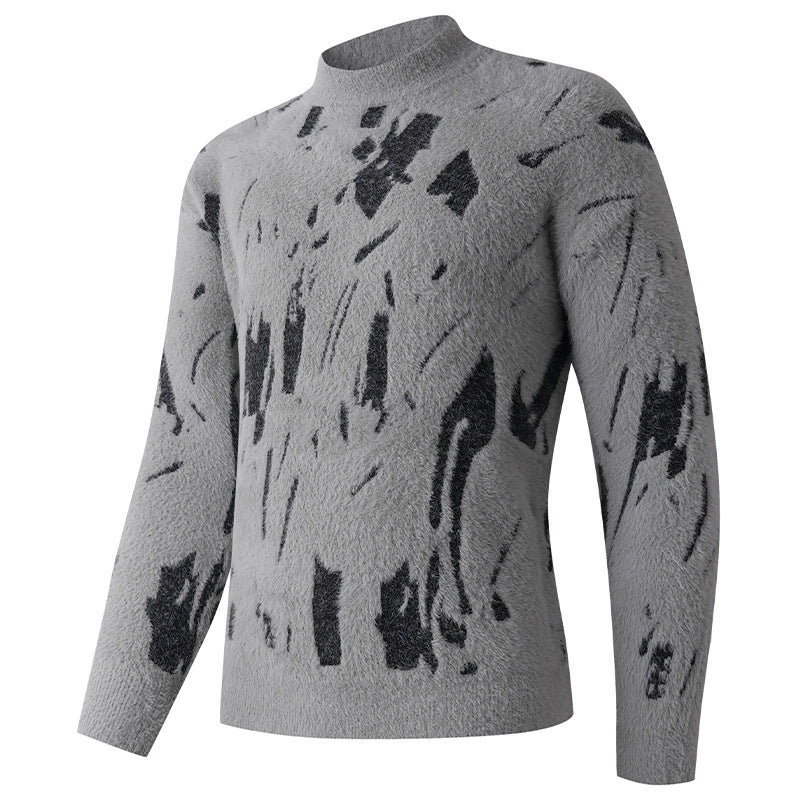 Pull femme tendance avec motif structuré et col haut Chic und Stil