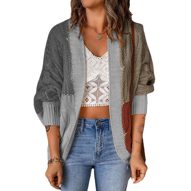Gilet pour femmes avec un design de bloc de couleurs à la mode et de profondes poches Chic und Stil