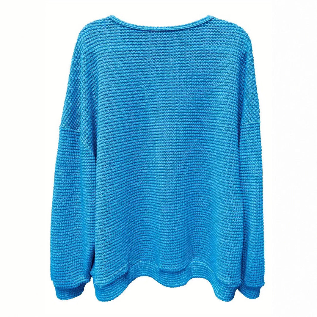 Pull en tricot décontracté pour femmes avec coupe large et poignets élastiques Chic und Stil