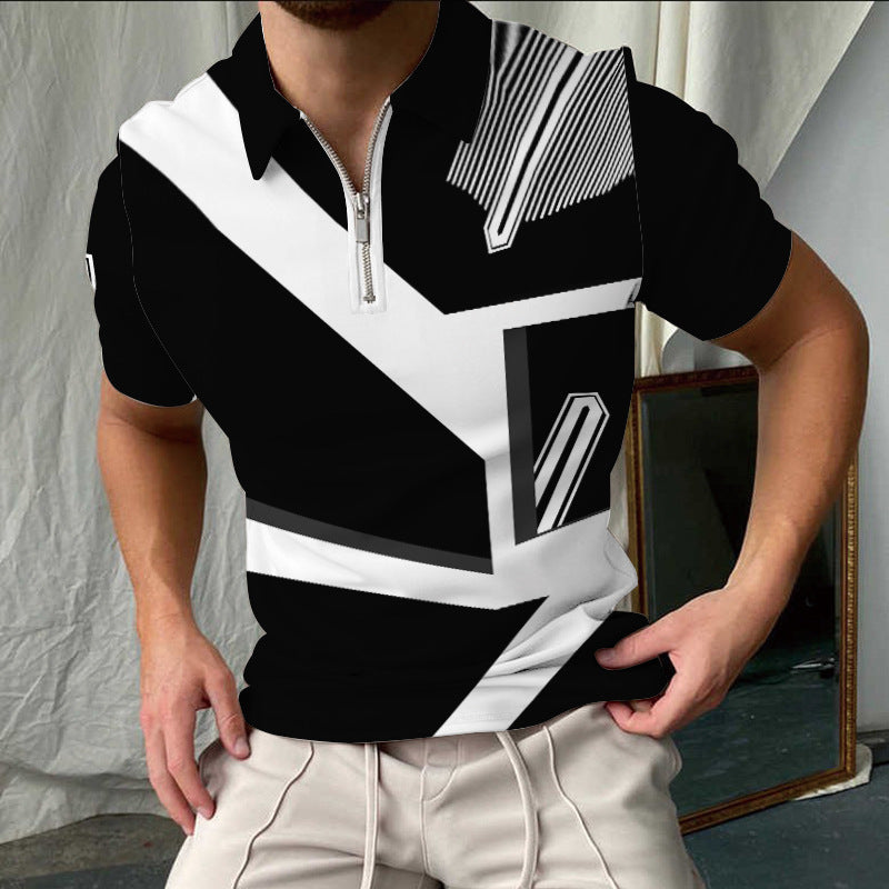 Polo-shirt à manches courtes à carreaux élégant pour hommes Chic und Stil
