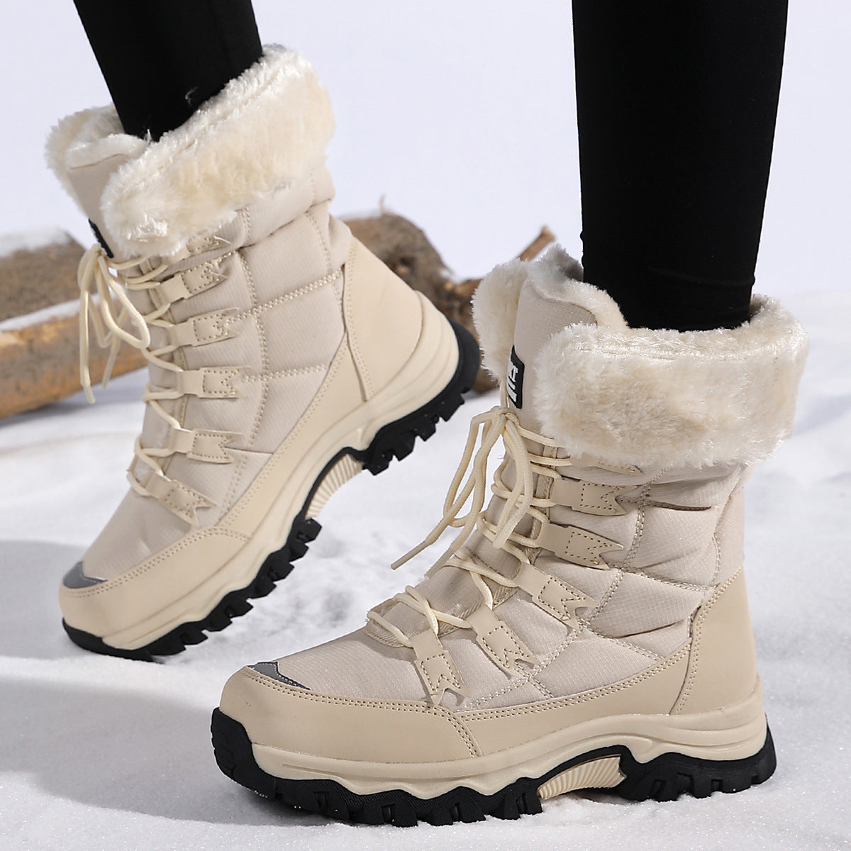 Bottes de randonnée d'hiver pour femmes avec doublure isolante et semelle profilée antidérapante Chic und Stil