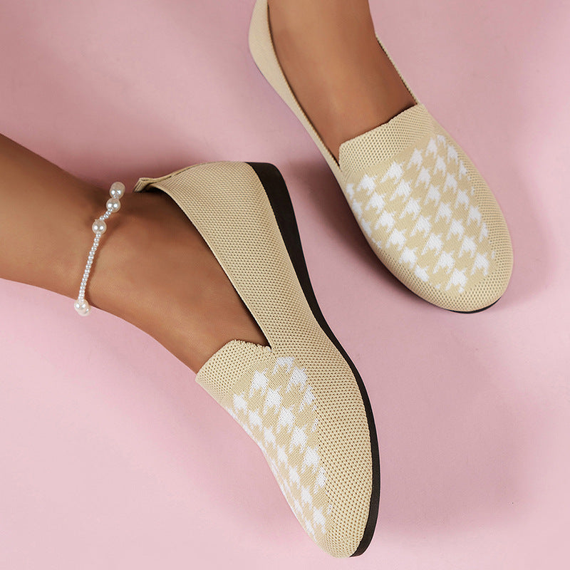Dame Pantoufles à motifs avec bande élastique Chic und Stil