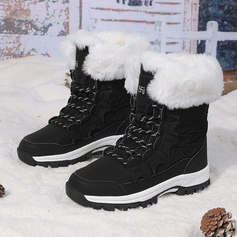 Bottes d'hiver pour femmes avec col en fausse fourrure isolante et semelle antidérapante Chic und Stil