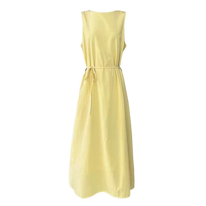 Robe longue A-line fluide pour femmes avec détail plissé Chic und Stil