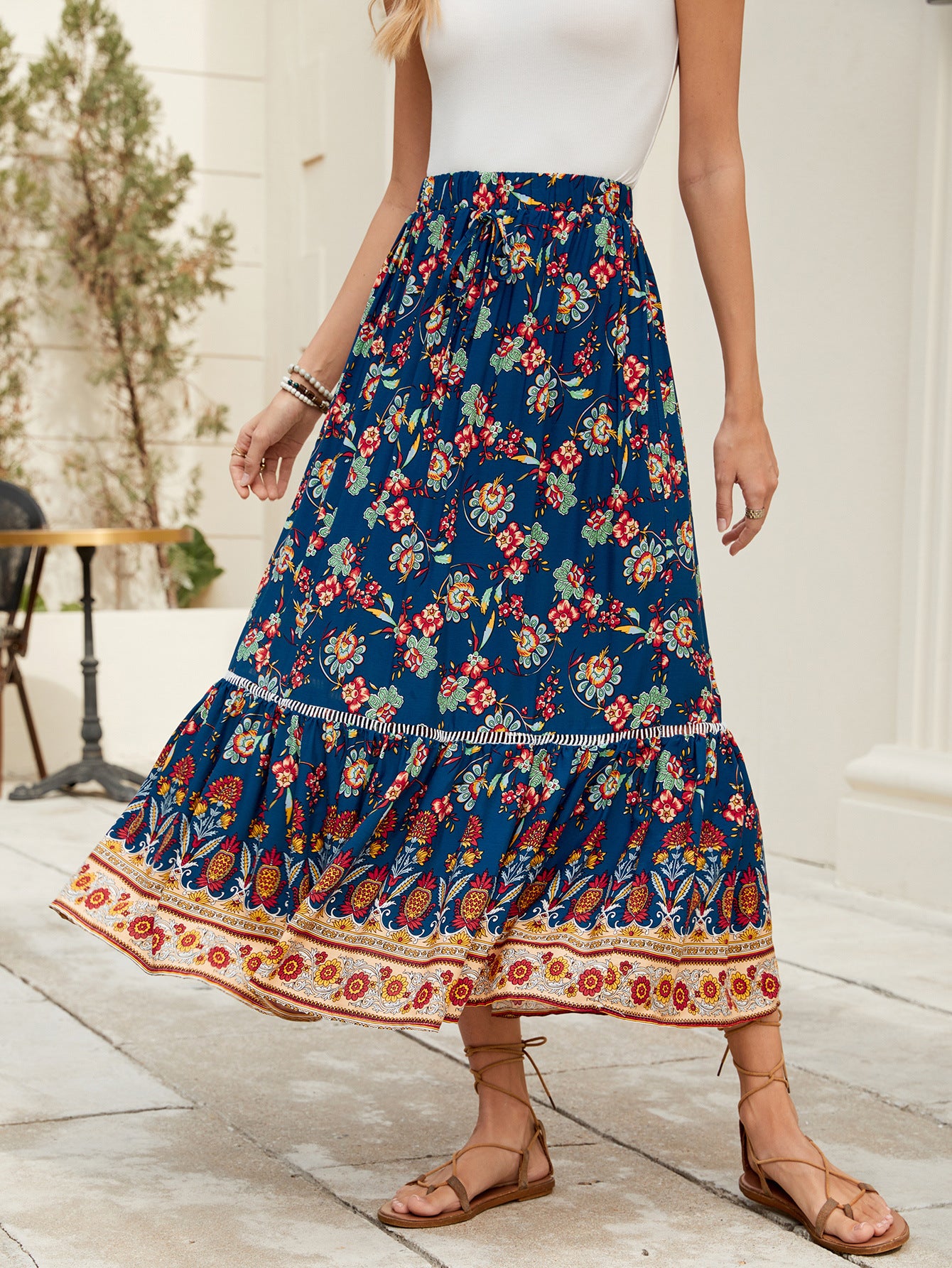 Roc Chic und Stil maxi jupe boho femme