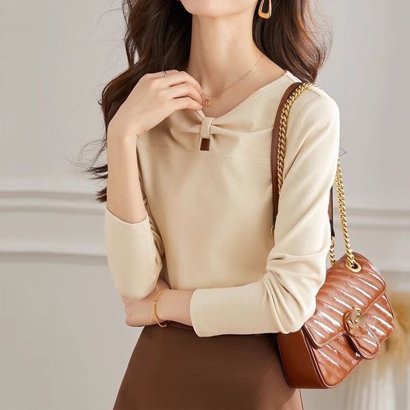 Haut à col nœud élégant pour femmes Chic und Stil