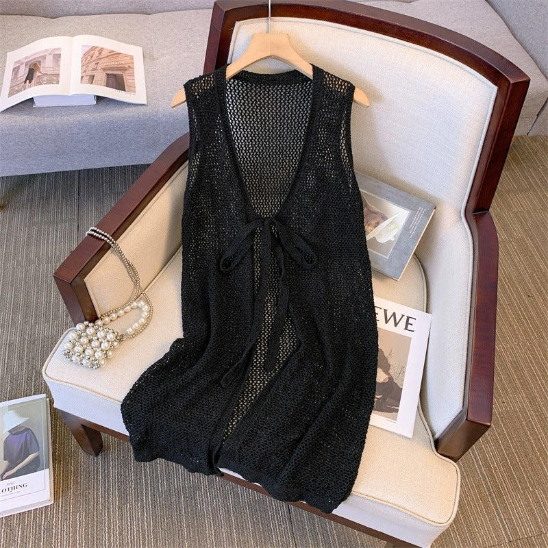 Dames combinaison en tricot aérienne avec un motif en maille fine Chic und Stil