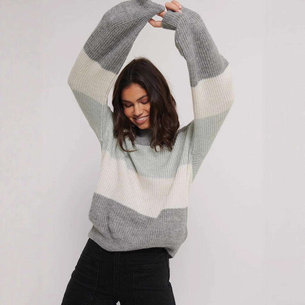 Pull en tricot confortable pour femmes avec un motif moderne et une coupe décontractée Chic und Stil