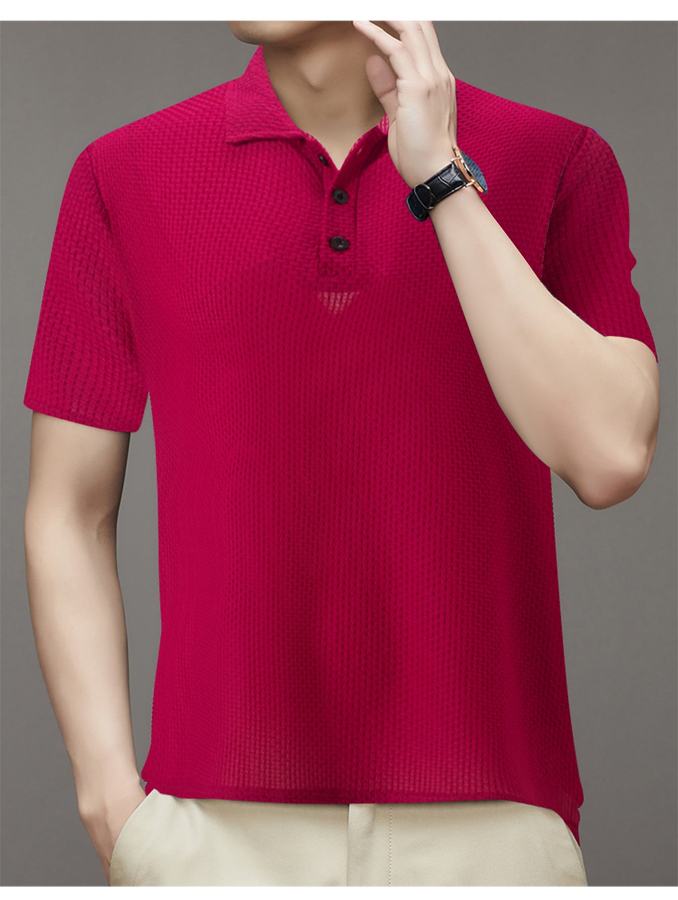 Hommes Polo en Structure Chic und Stil