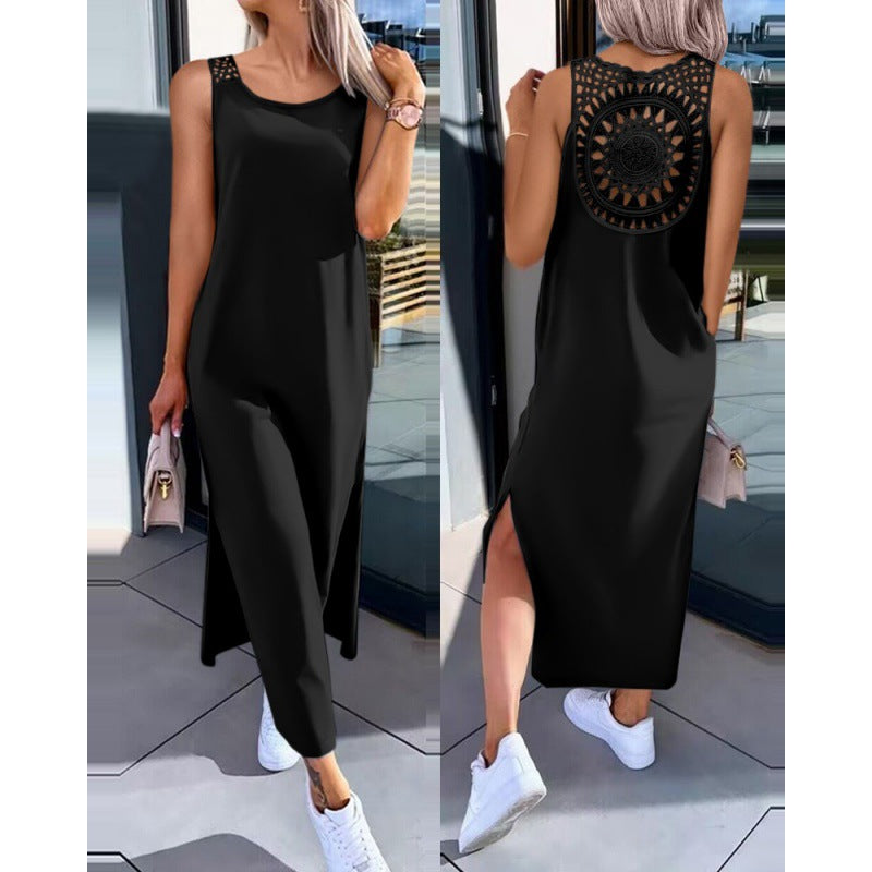 Robe Maxi dos en crochet Chic und Stil