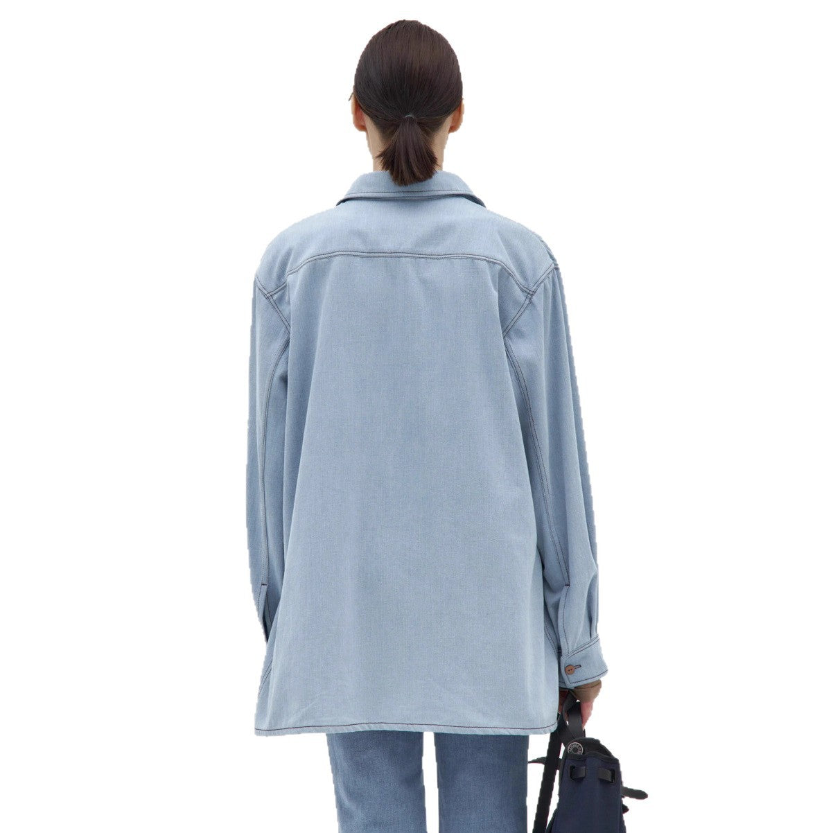 Veste en jean décontractée pour femmes avec coupe oversize et poches poitrine pratiques Chic & Stil