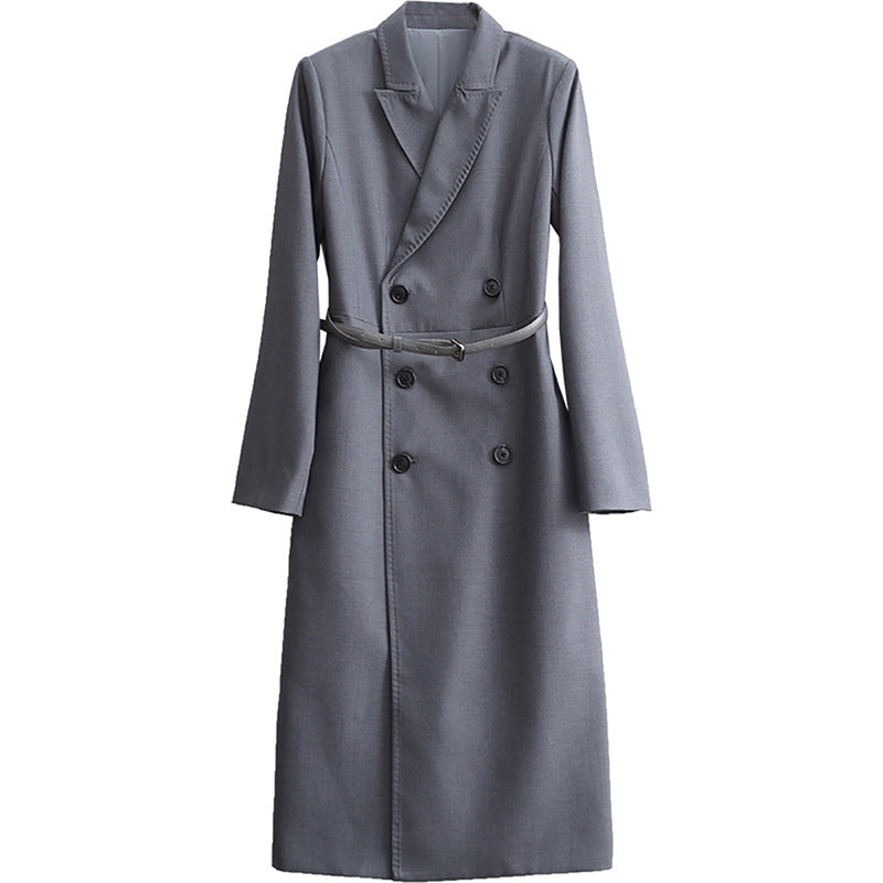 Robe midi femme cintrée à double boutonnage avec ceinture Chic und Stil