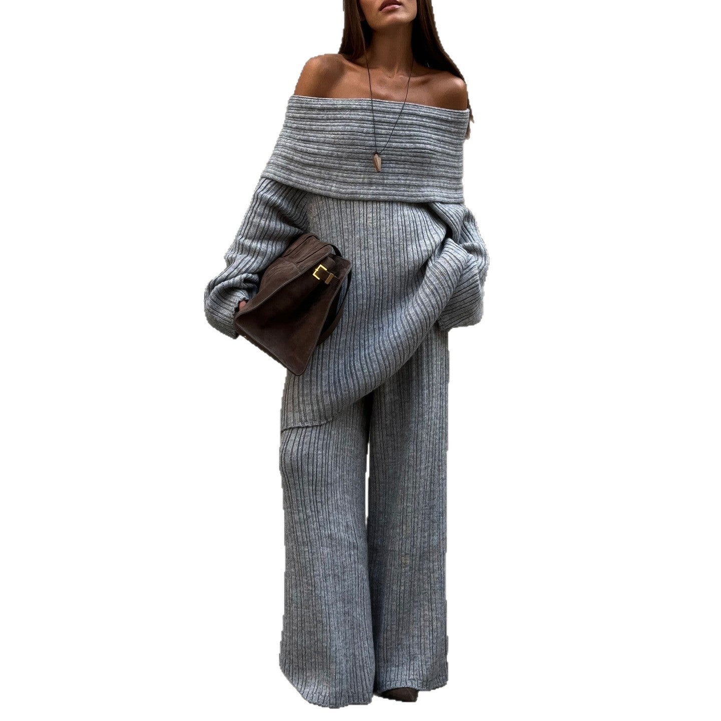 Dames combinaison tricot off-shoulder Chic und Stil