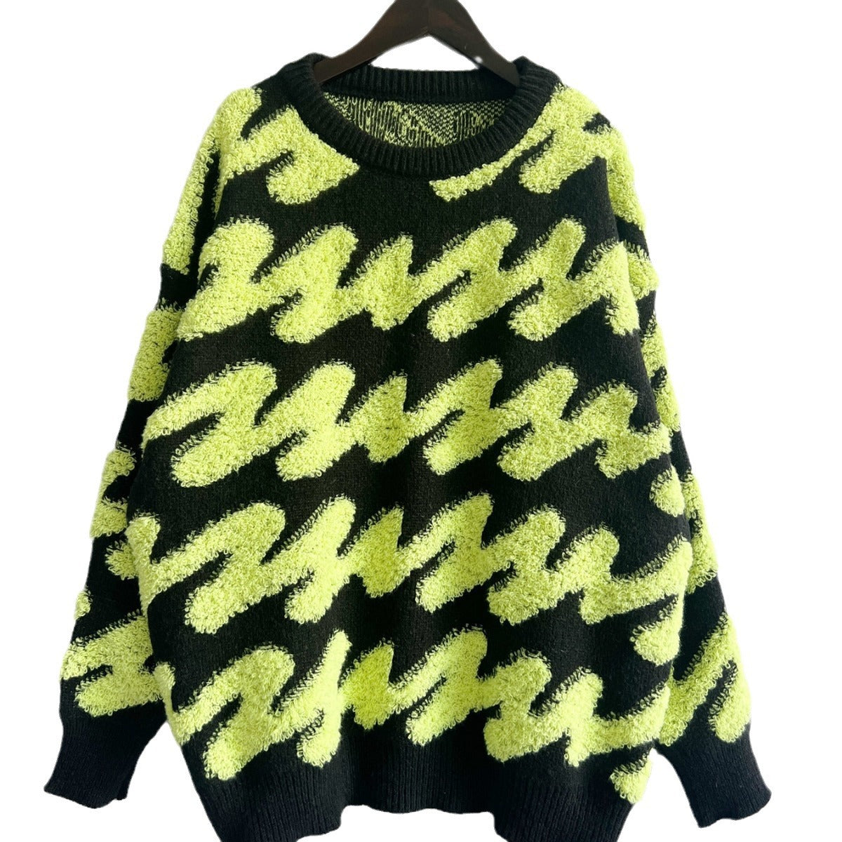 Pull femme en sweat à texture grossière avec motifs contrastés Chic und Stil