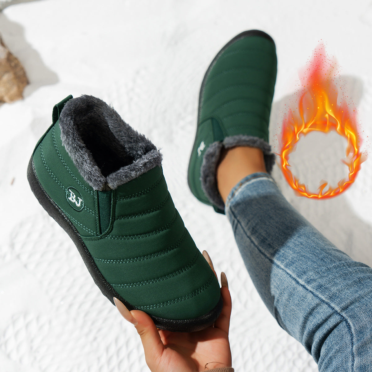 Bottes d'hiver confortables pour femmes avec doublure douillette et semelle antidérapante Chic und Stil
