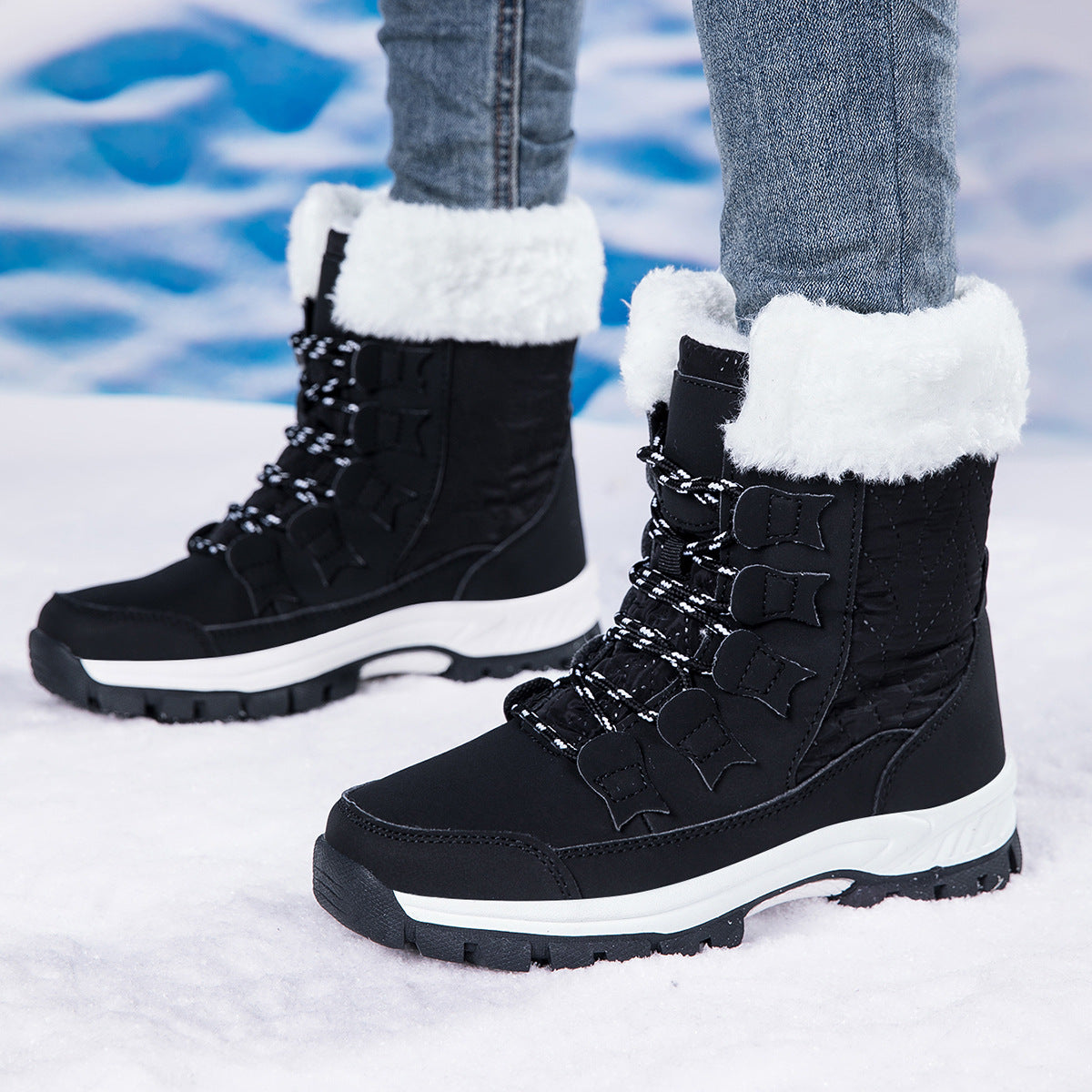 Bottes d'hiver isolées pour femmes avec semelle antidérapante et doublure intérieure douce Chic und Stil