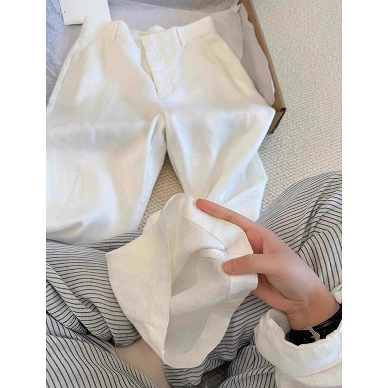 Pantalons d'intérieur en lin léger pour femmes Chic und Stil
