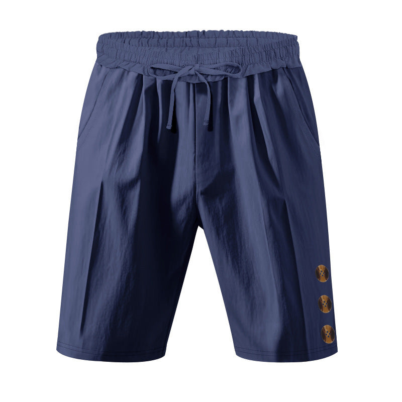 Shorts de loisirs pour hommes avec ceinture élastique et poches latérales pratiques Chic und Stil