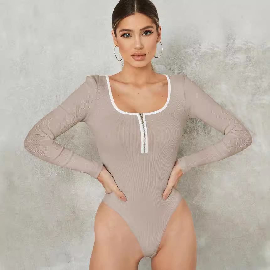 Body à manches longues pour dames avec détail zippé Chic und Stil
