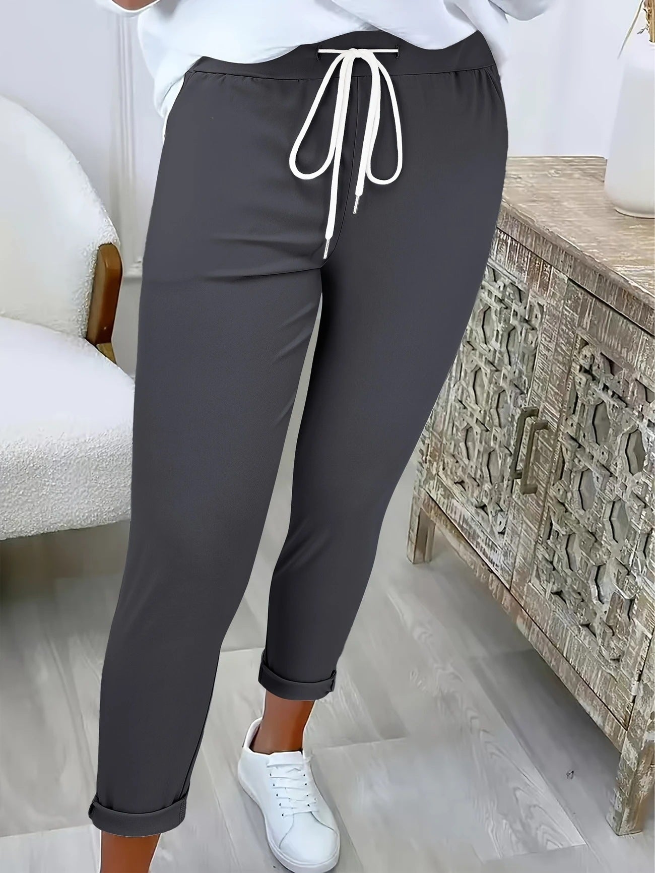 Pantalon de jogging de loisir pour femmes avec taille élastique Chic und Stil