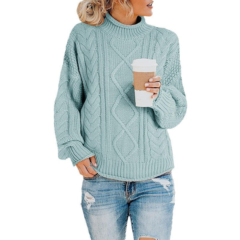 Pull en tricot torsadé épais pour femme Chic und Stil