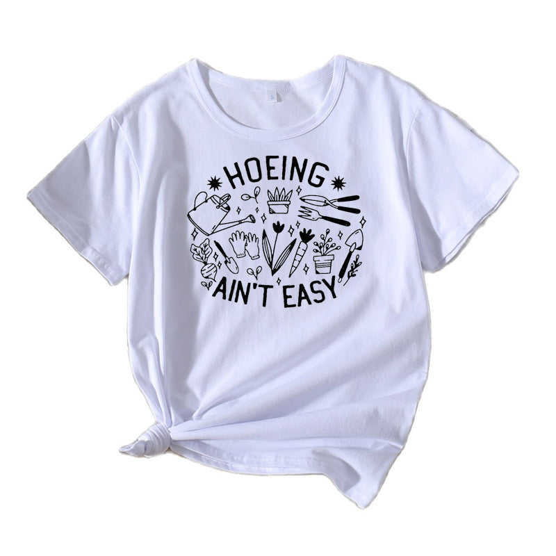 T-shirt humor de jardin décontracté pour dames Chic und Stil