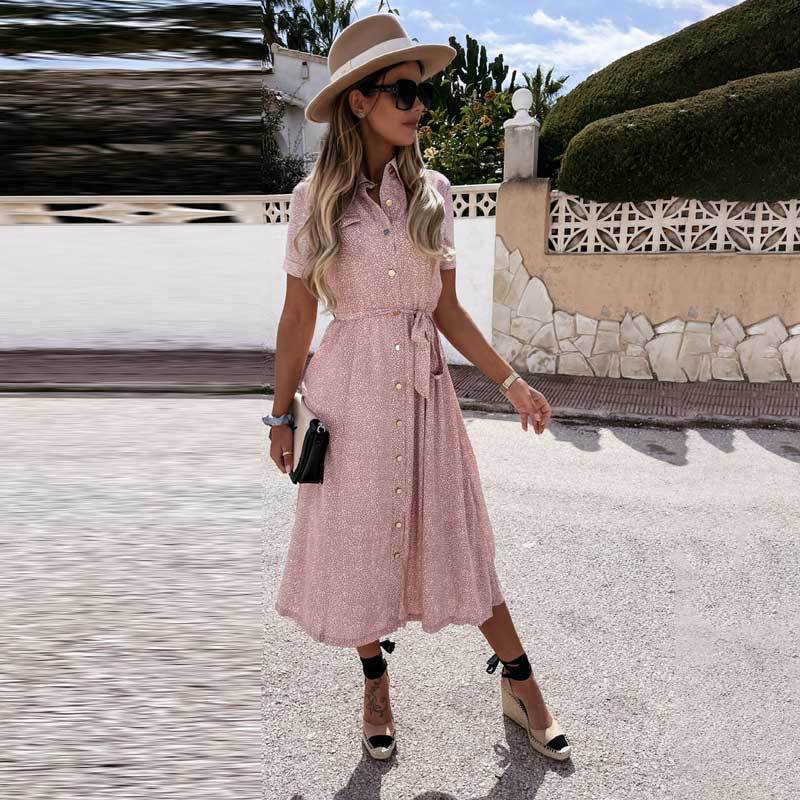 Robe midi utilitaire à boutons pour femmes Chic und Stil